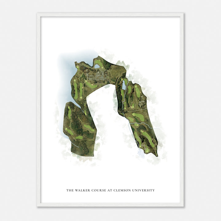Print of The Walker Course At Clemson University Classic Map