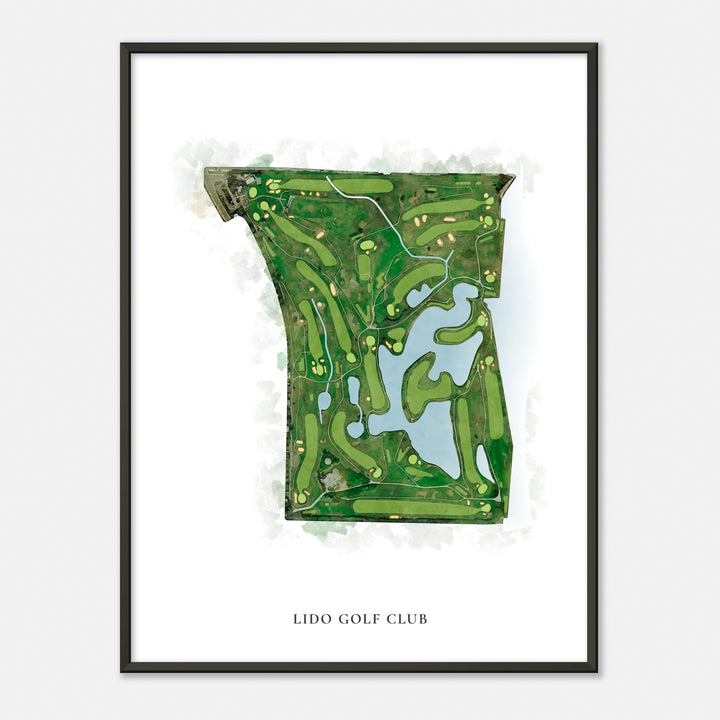 Print of Lido Golf Club Classic Map