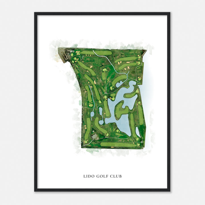 Print of Lido Golf Club Classic Map