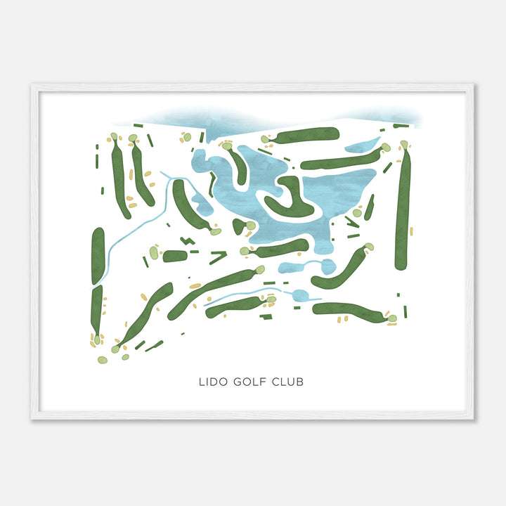 Print of Lido Golf Club Modern Map