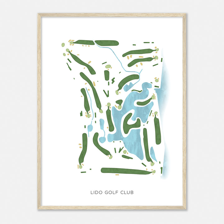 Print of Lido Golf Club Modern Map