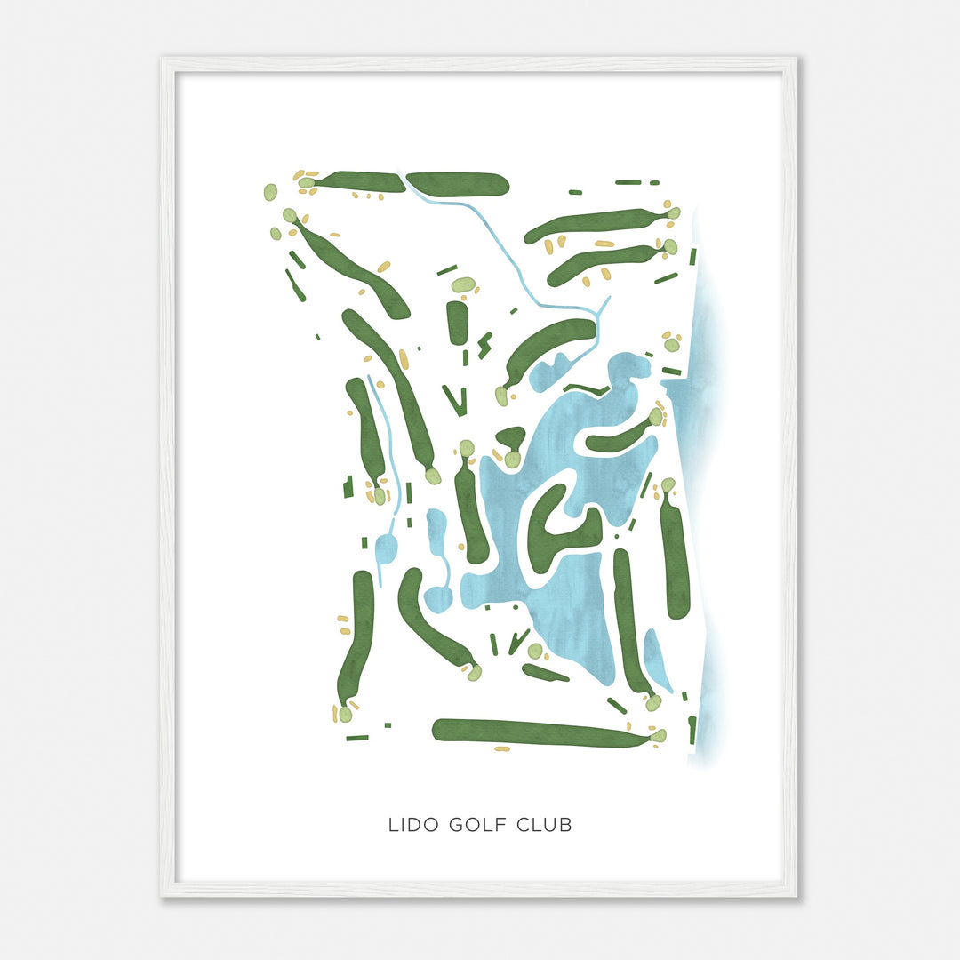 Print of Lido Golf Club Modern Map