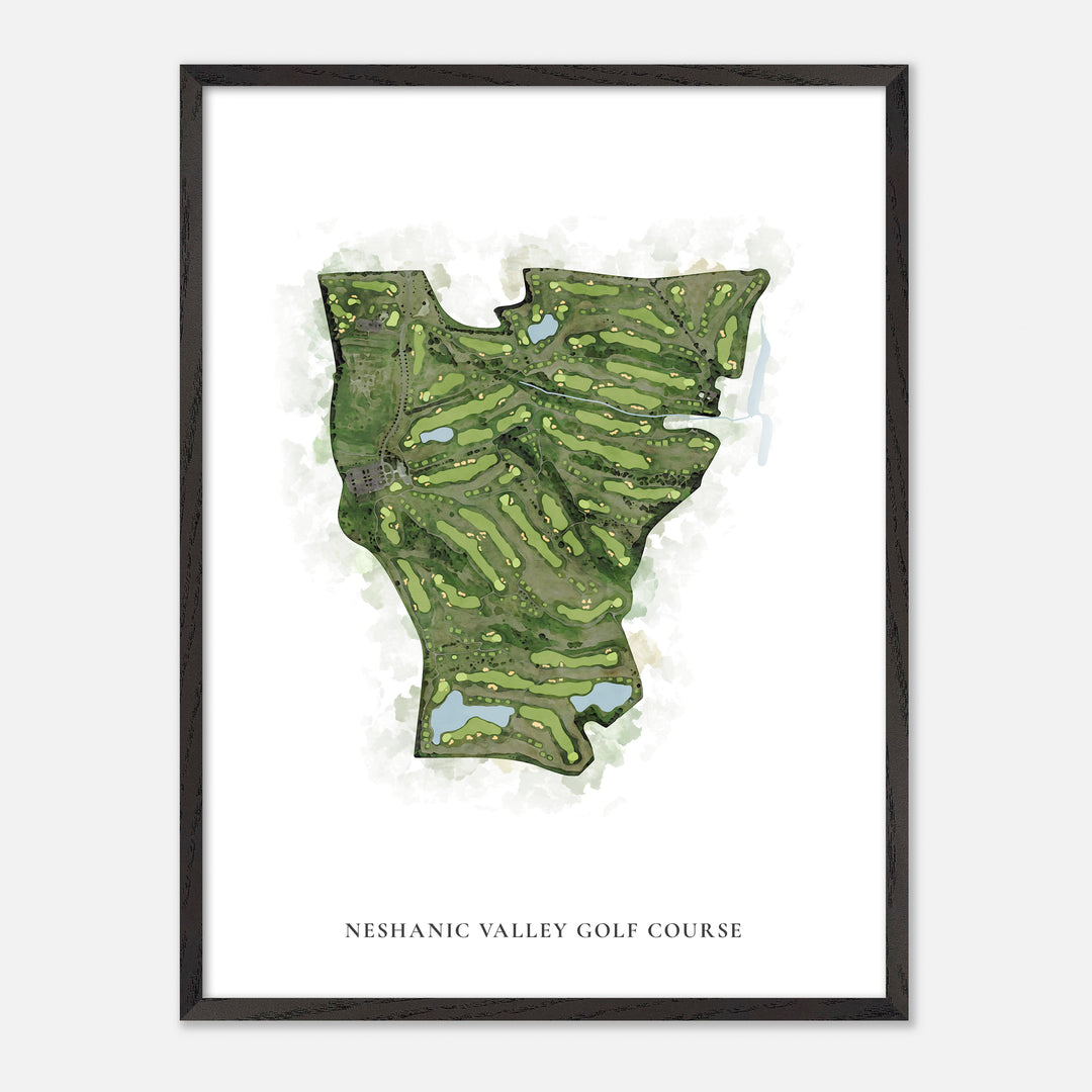 Print of Neshanic Valley Golf Course Classic Map