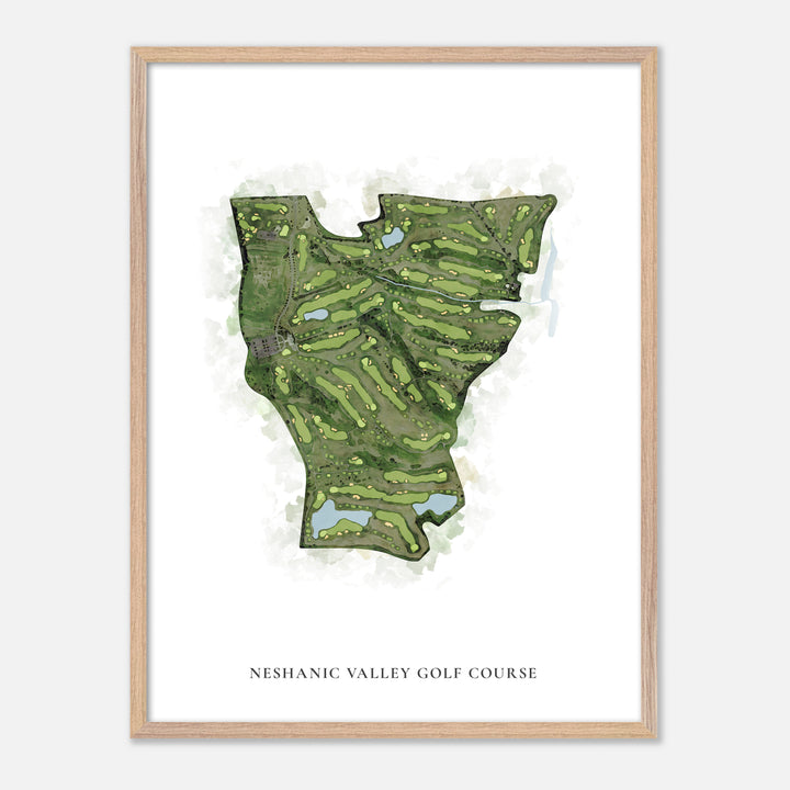 Print of Neshanic Valley Golf Course Classic Map