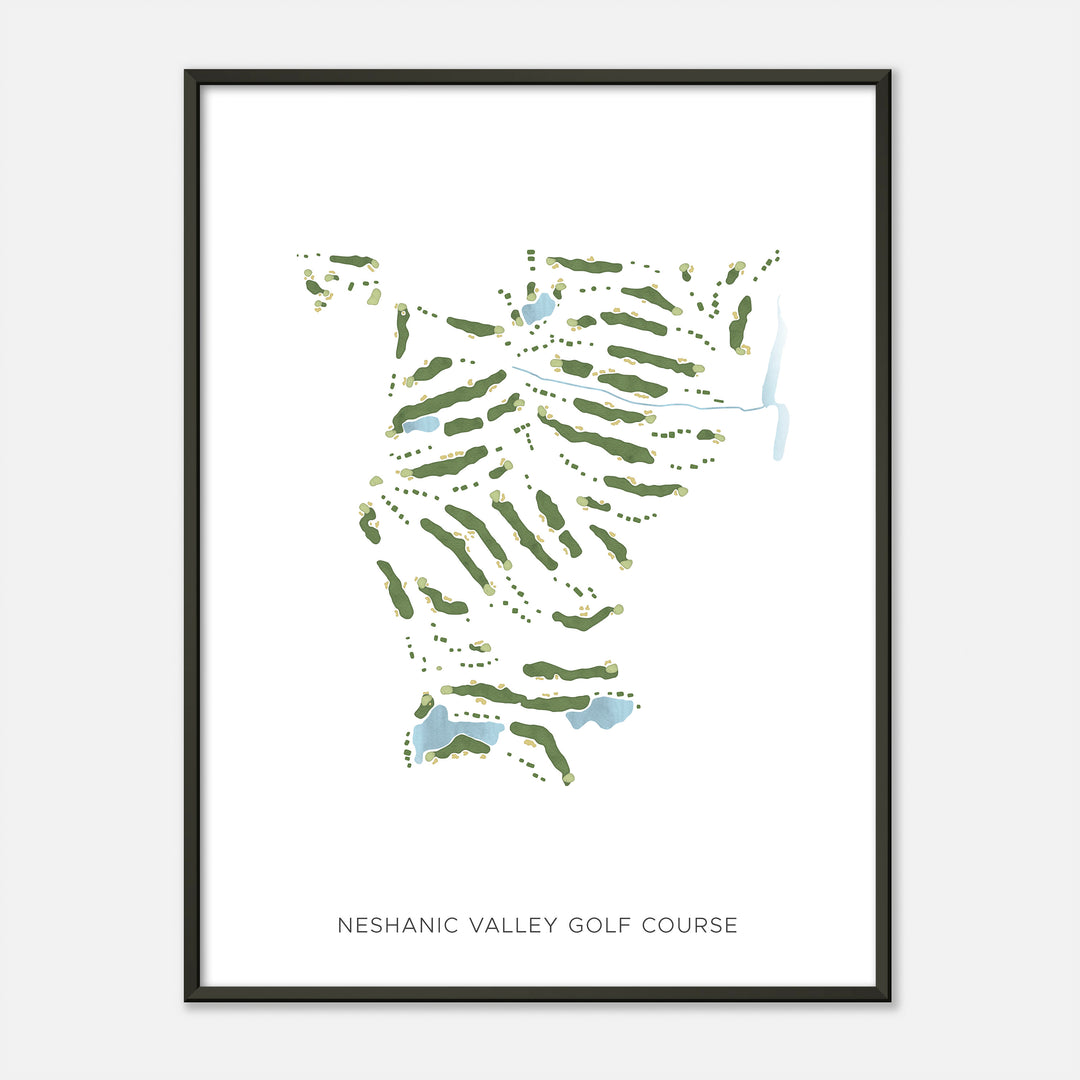 Print of Neshanic Valley Golf Course Modern Map