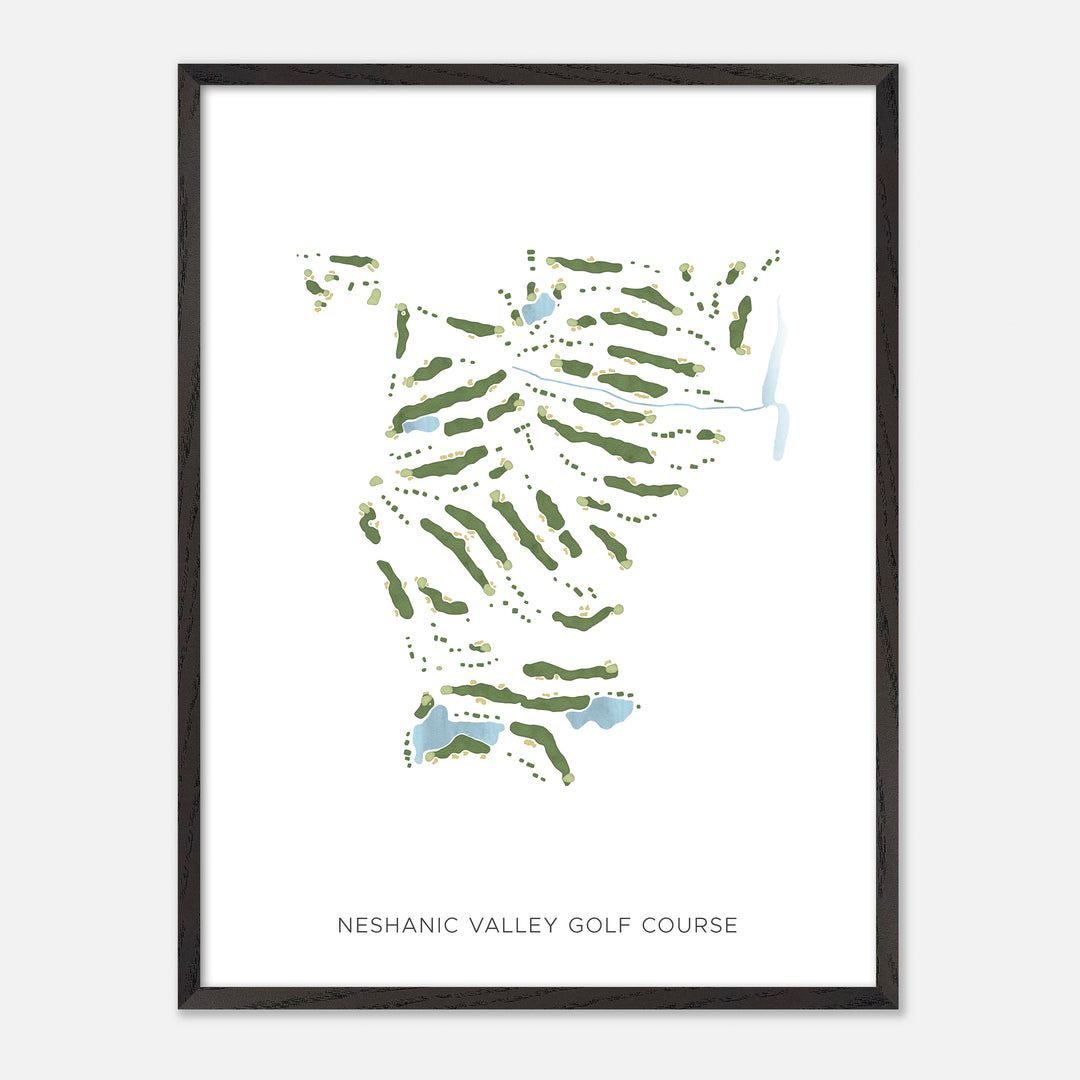 Print of Neshanic Valley Golf Course Modern Map