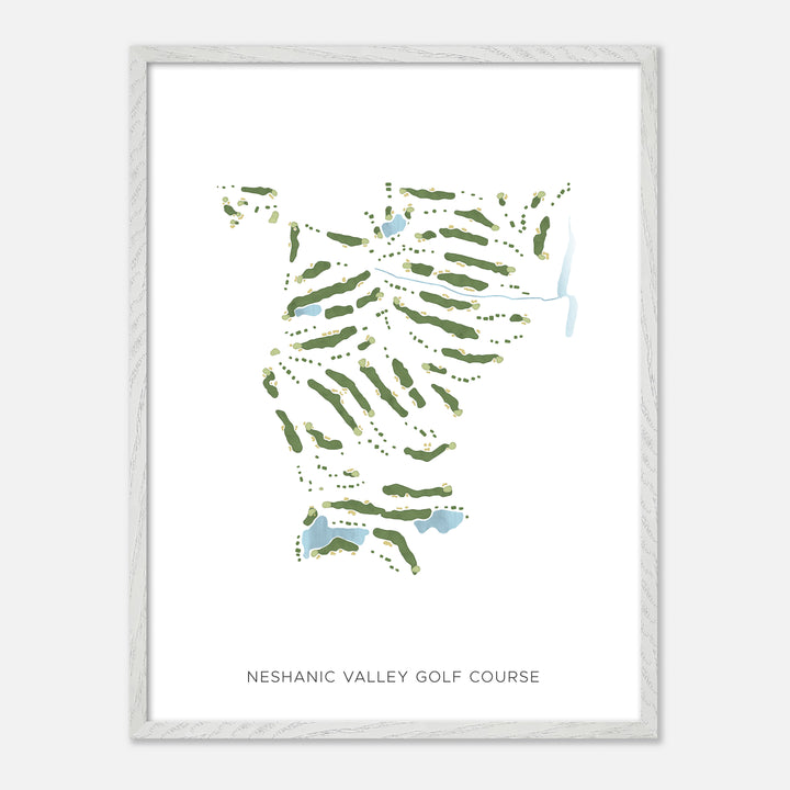Print of Neshanic Valley Golf Course Modern Map