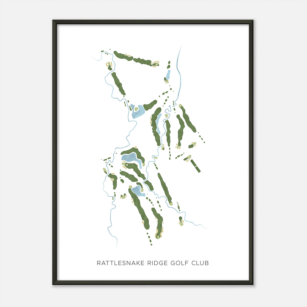Print of Rattlesnake Ridge Golf Club Modern Map
