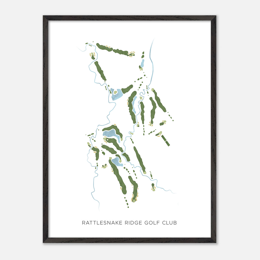 Print of Rattlesnake Ridge Golf Club Modern Map