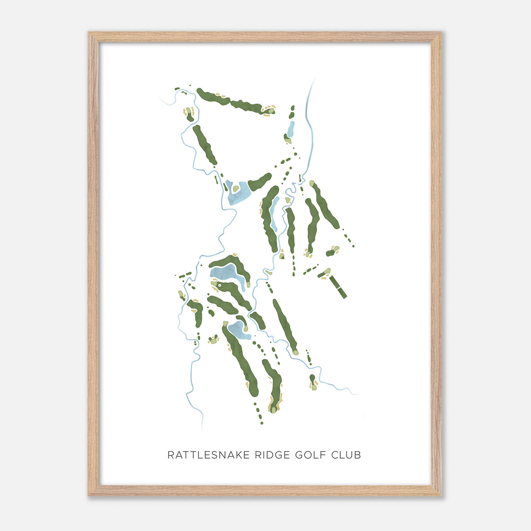 Print of Rattlesnake Ridge Golf Club Modern Map