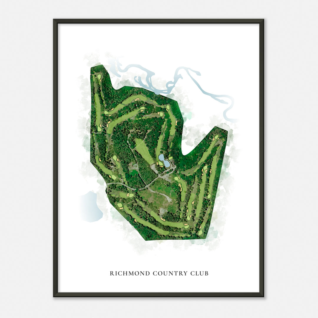 Print of Richmond Country Club Classic Map