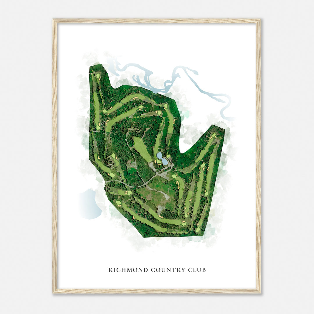 Print of Richmond Country Club Classic Map