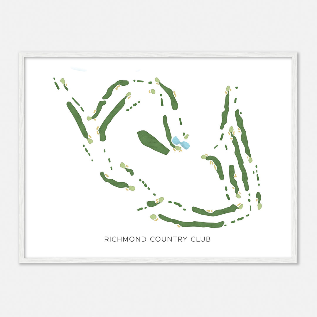 Print of Richmond Country Club Modern Map