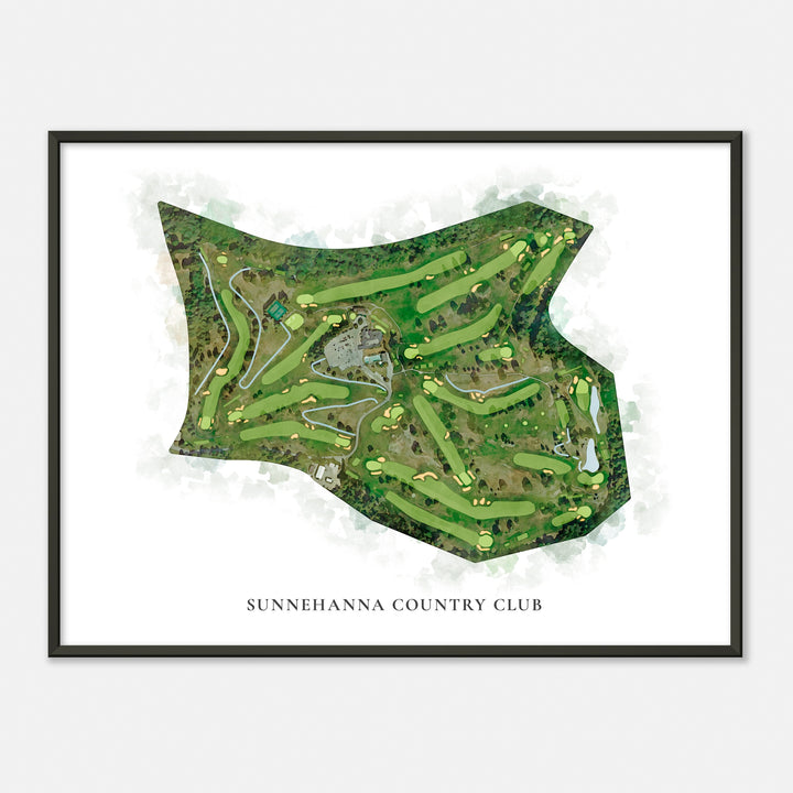 Print of Sunnehanna Country Club Classic Map