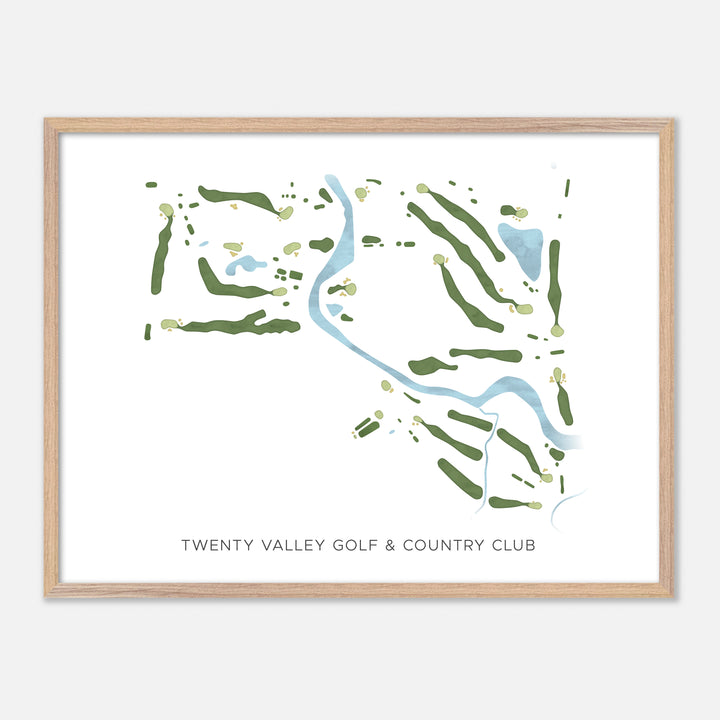 Print of Twenty Valley Golf &amp; Country Club Modern Map