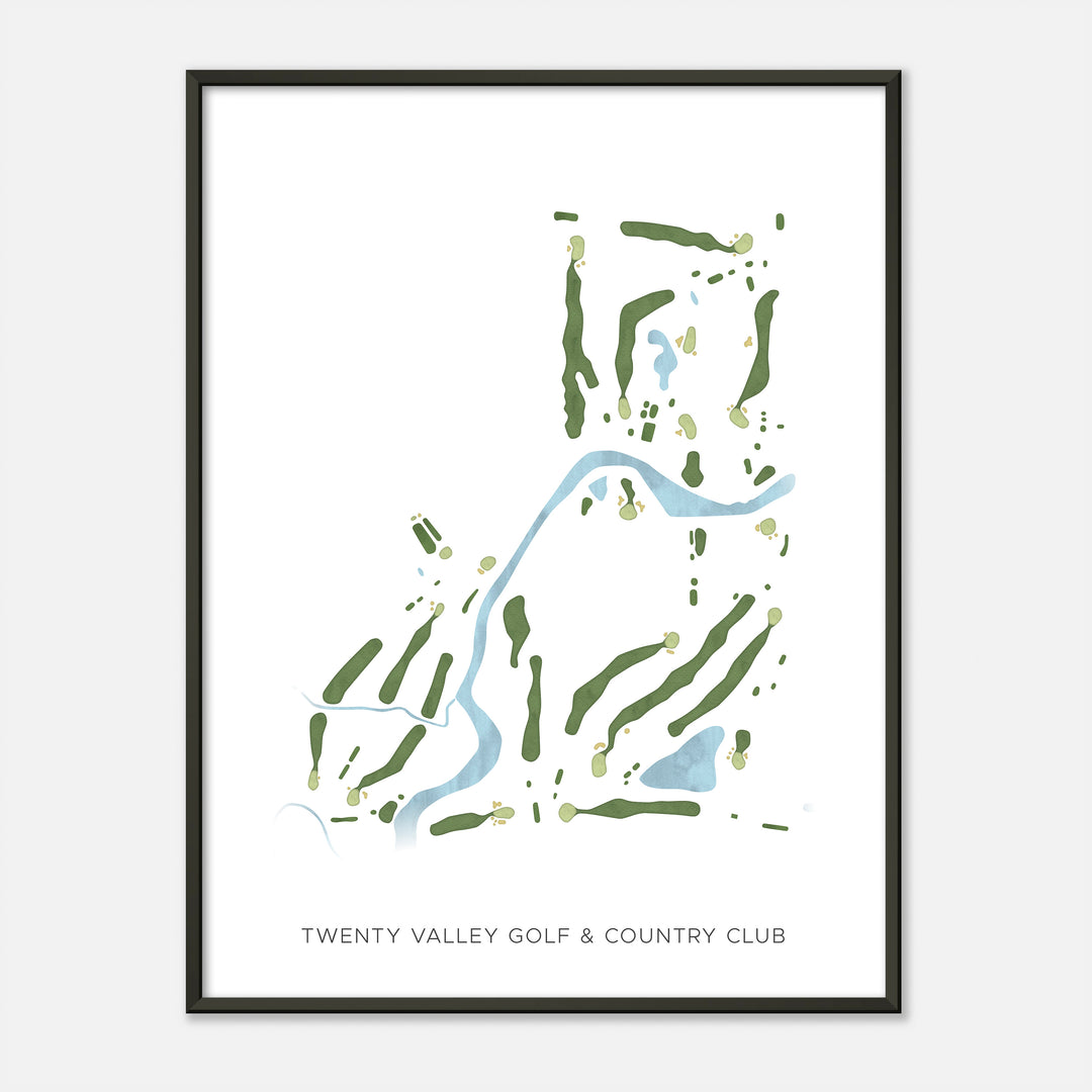 Print of Twenty Valley Golf &amp; Country Club Modern Map