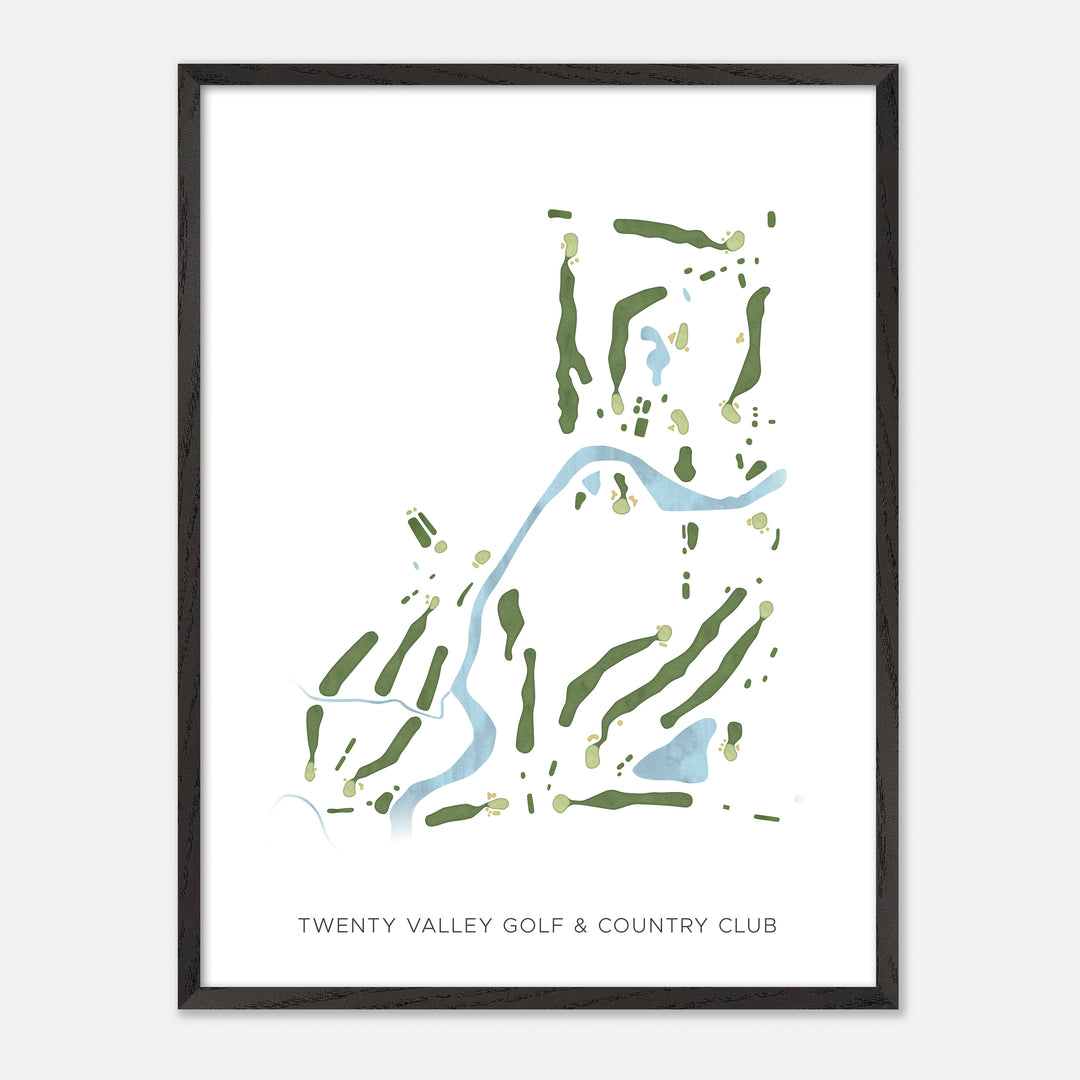Print of Twenty Valley Golf &amp; Country Club Modern Map