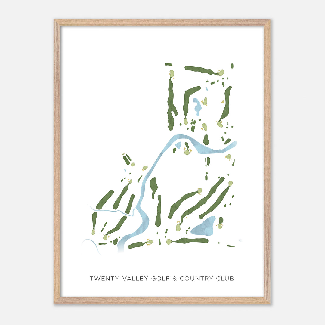 Print of Twenty Valley Golf &amp; Country Club Modern Map