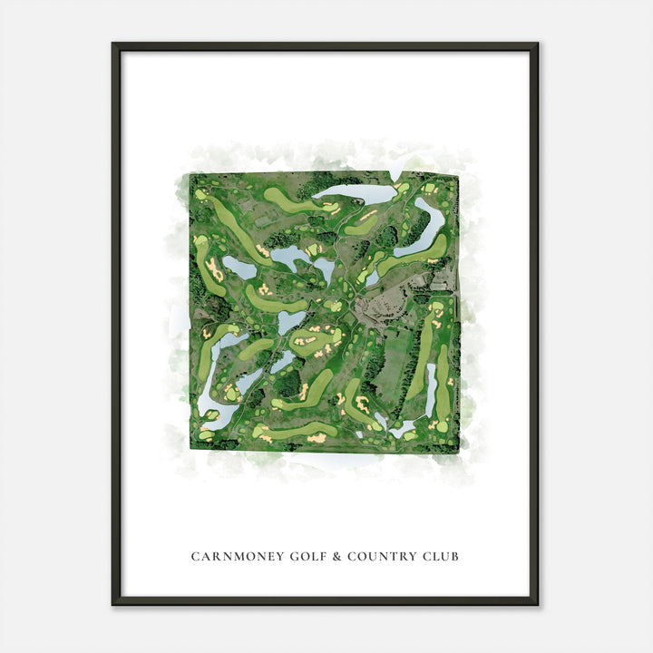 Print of Carnmoney Golf &amp; Country Club Classic Map