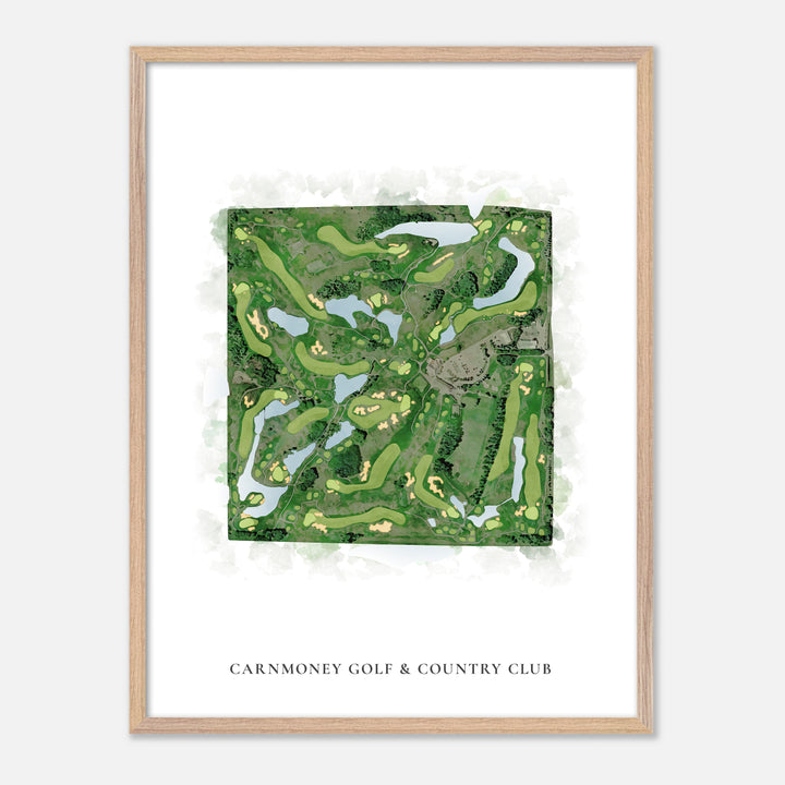 Print of Carnmoney Golf &amp; Country Club Classic Map