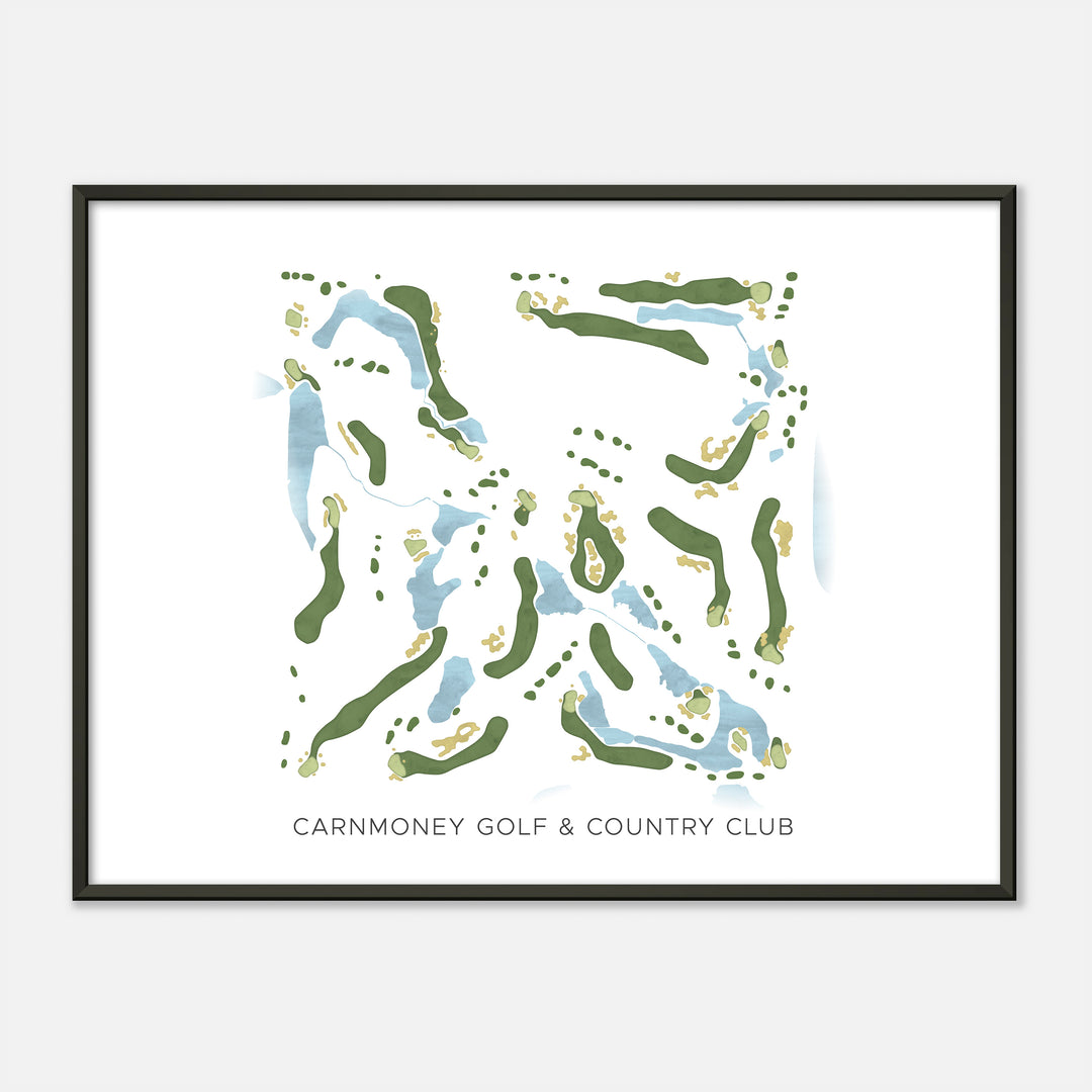 Print of Carnmoney Golf &amp; Country Club Modern Map
