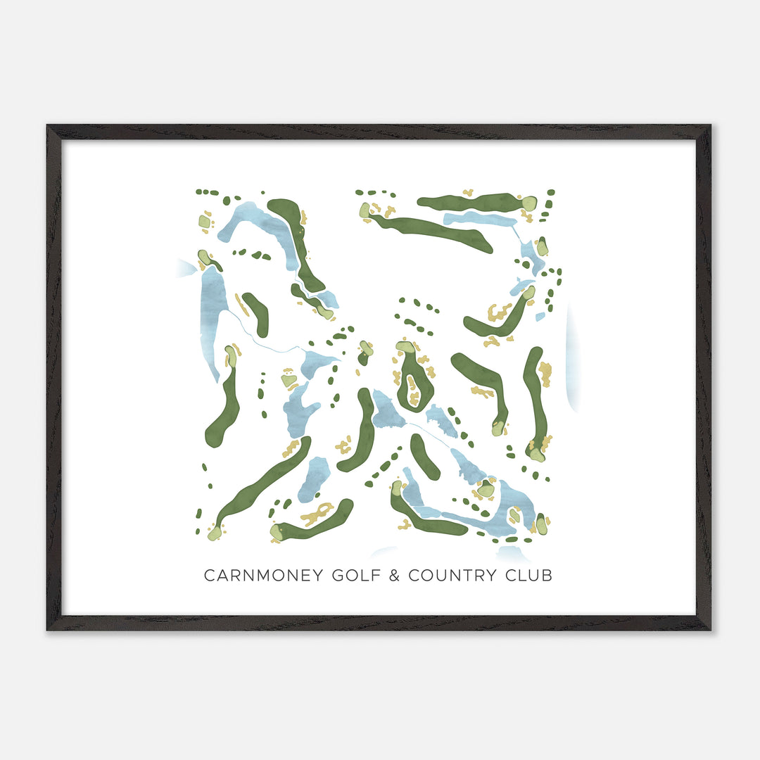 Print of Carnmoney Golf &amp; Country Club Modern Map
