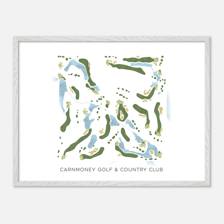 Print of Carnmoney Golf &amp; Country Club Modern Map
