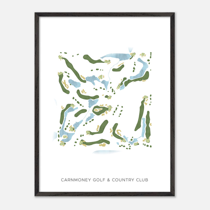 Print of Carnmoney Golf &amp; Country Club Modern Map