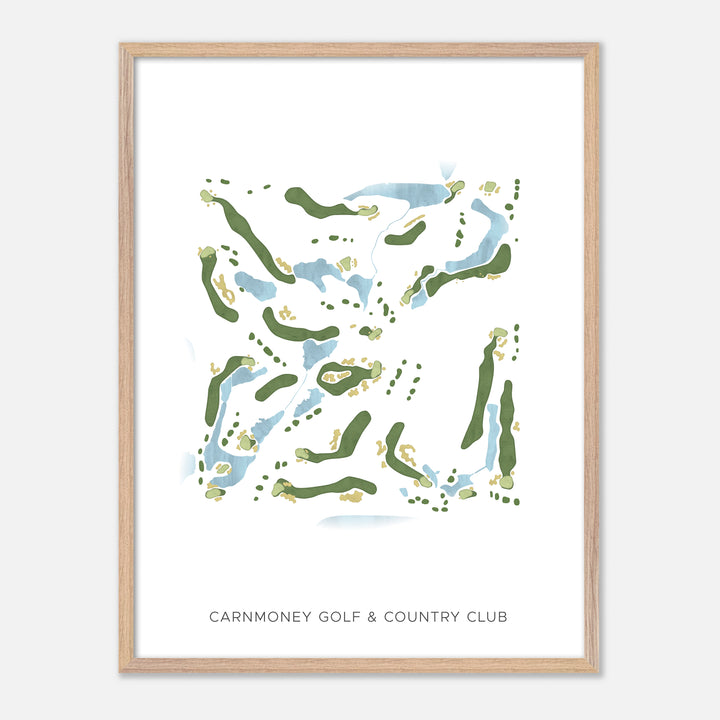 Print of Carnmoney Golf &amp; Country Club Modern Map