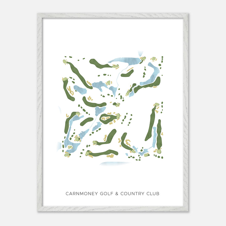 Print of Carnmoney Golf &amp; Country Club Modern Map