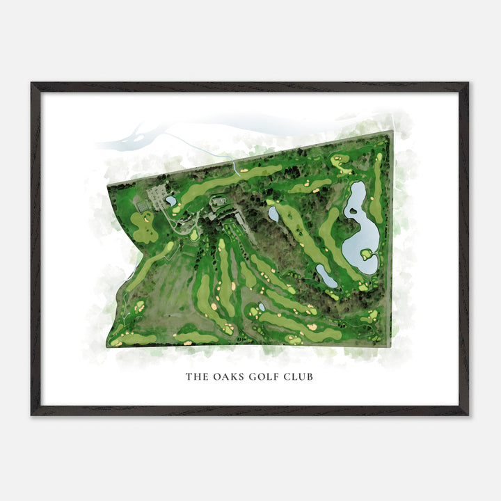 Print of The Oaks Golf Club Classic Map