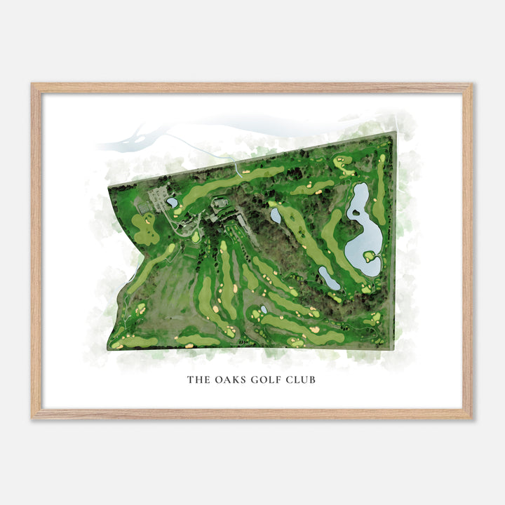 Print of The Oaks Golf Club Classic Map
