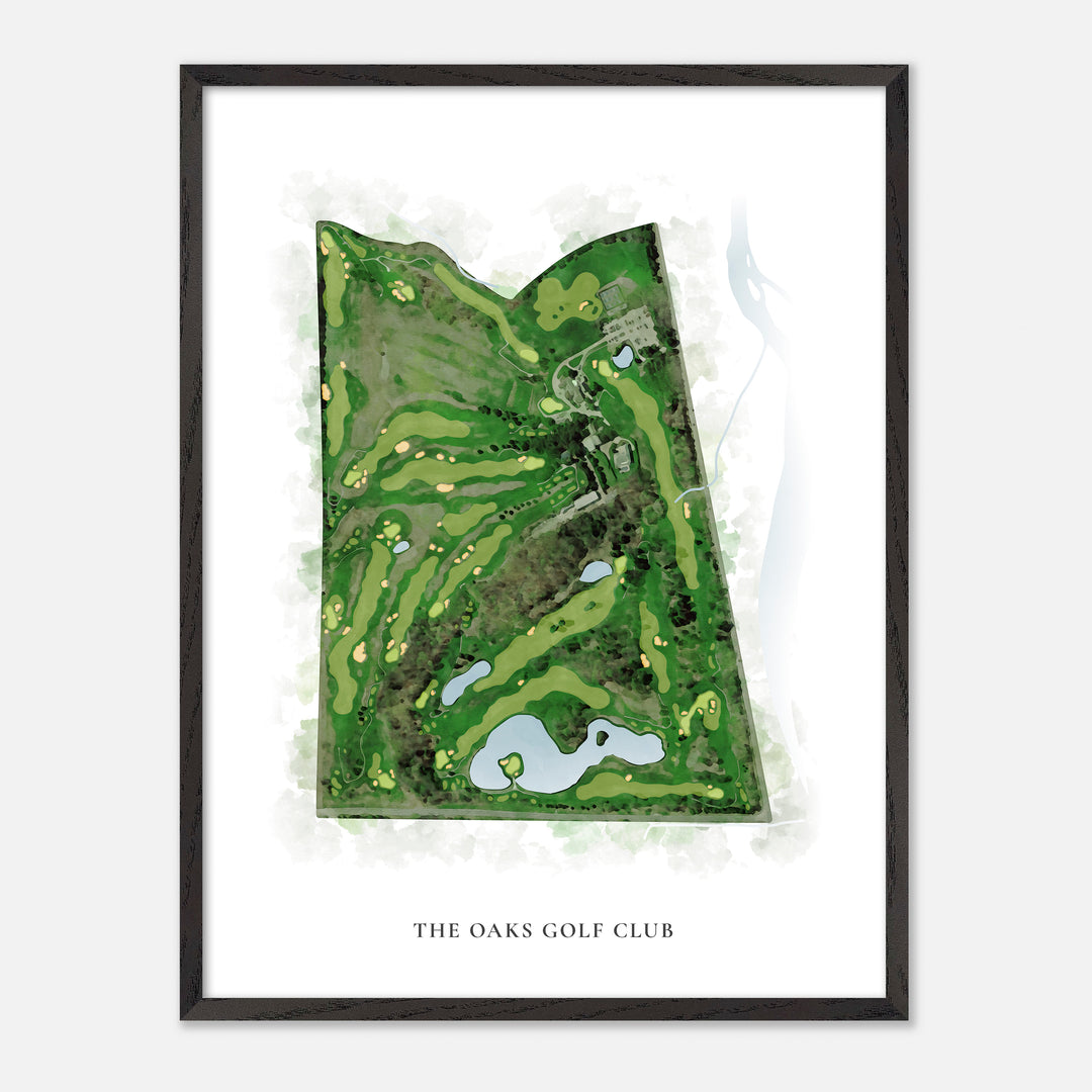 Print of The Oaks Golf Club Classic Map