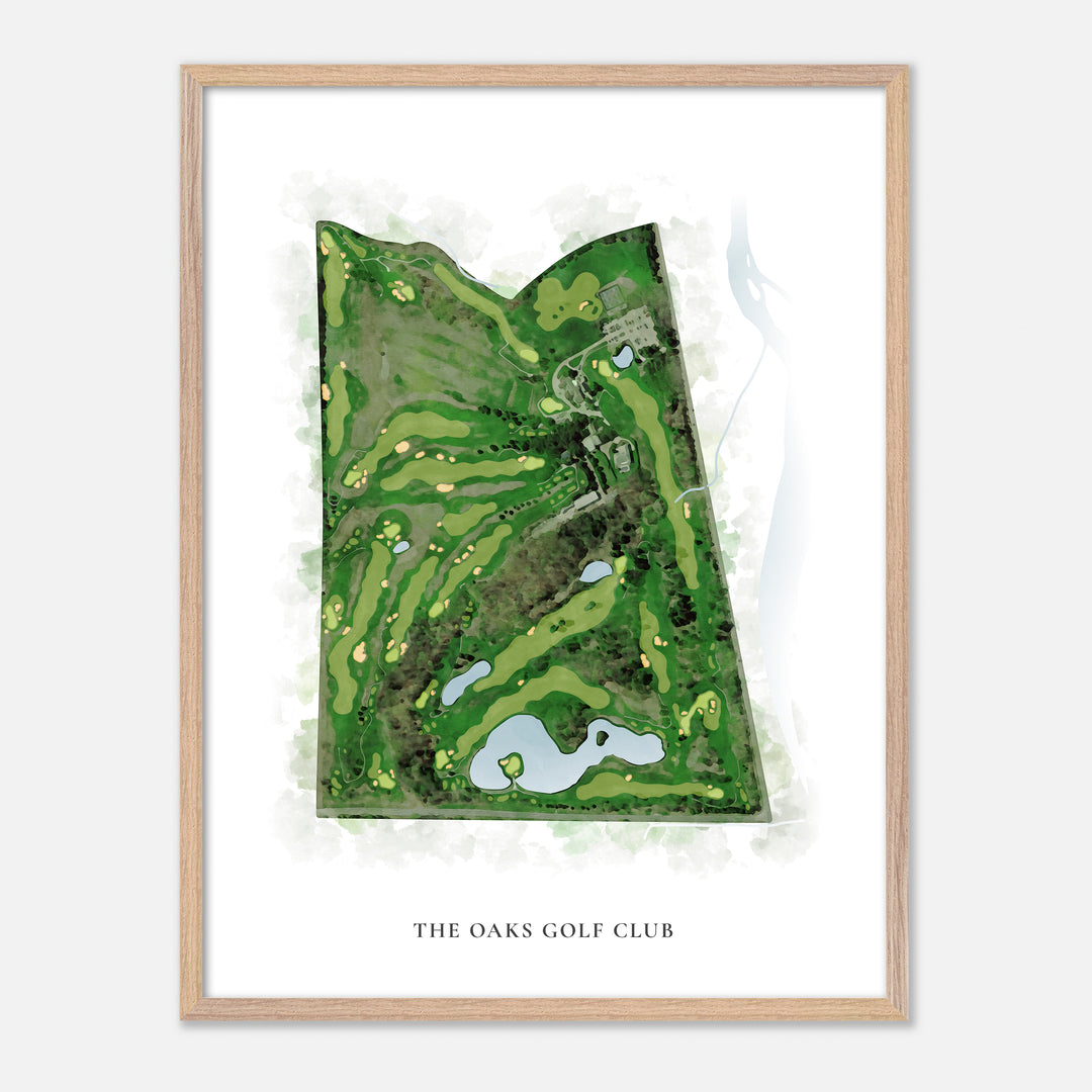 Print of The Oaks Golf Club Classic Map