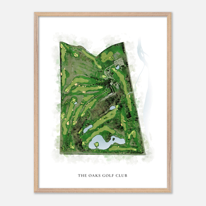 Print of The Oaks Golf Club Classic Map