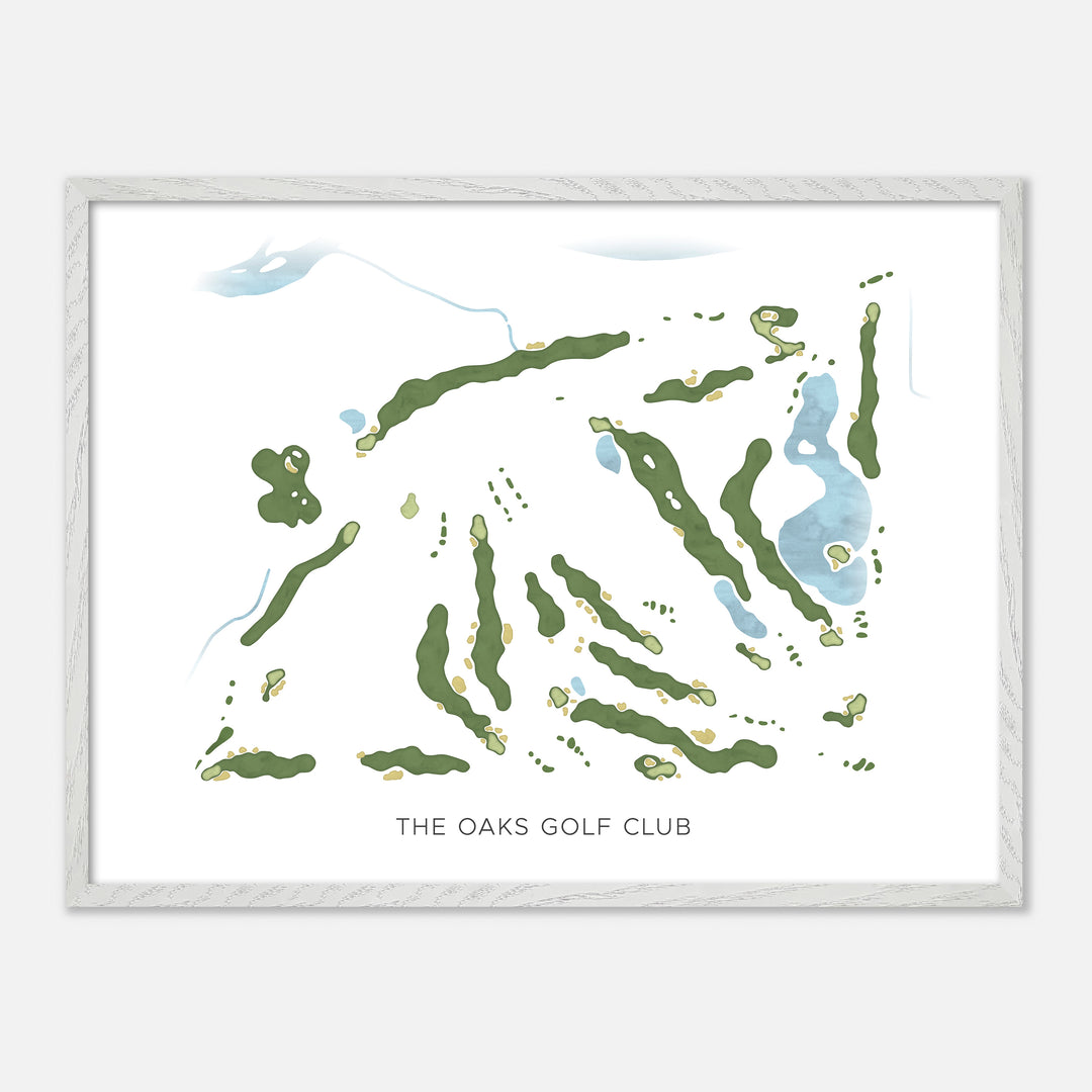 Print of The Oaks Golf Club Modern Map