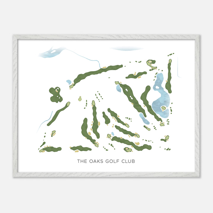 Print of The Oaks Golf Club Modern Map