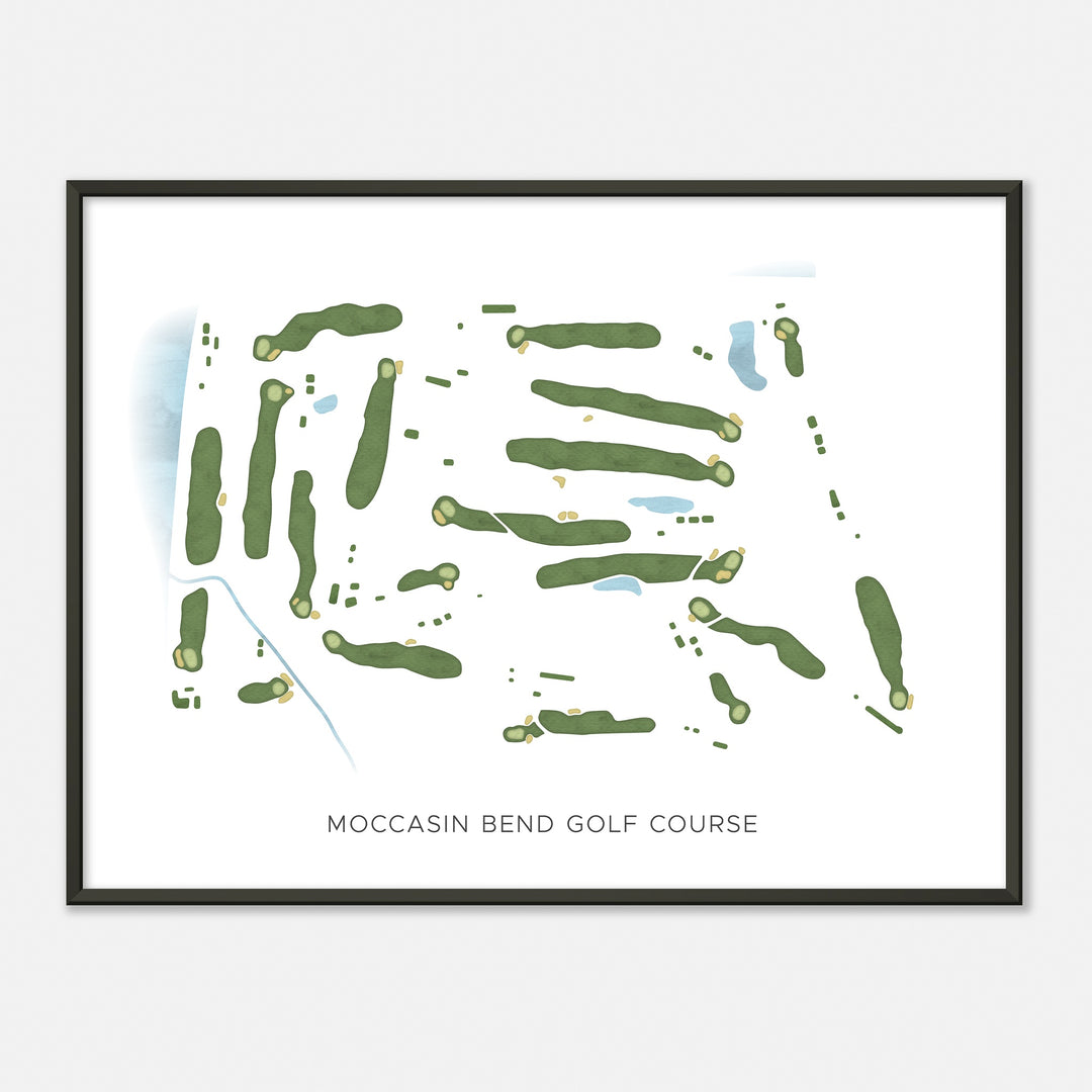 Print of Moccasin Bend Golf Course Modern Map