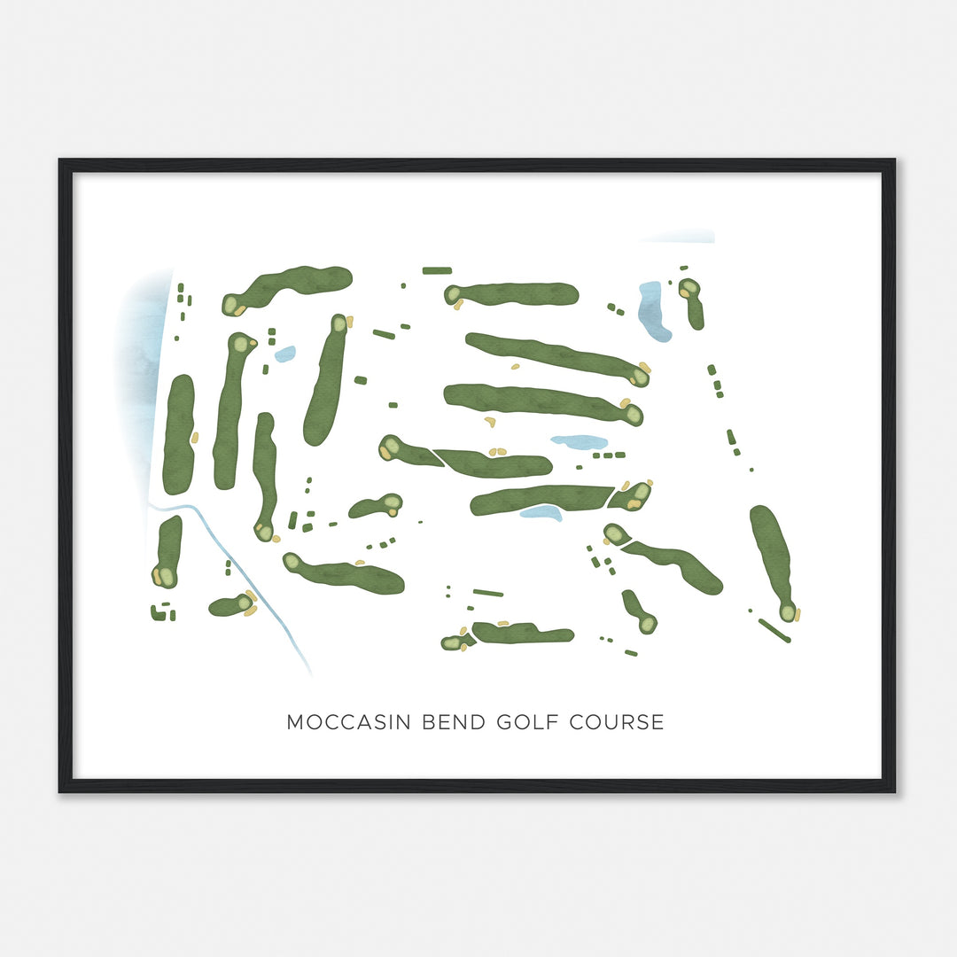 Print of Moccasin Bend Golf Course Modern Map