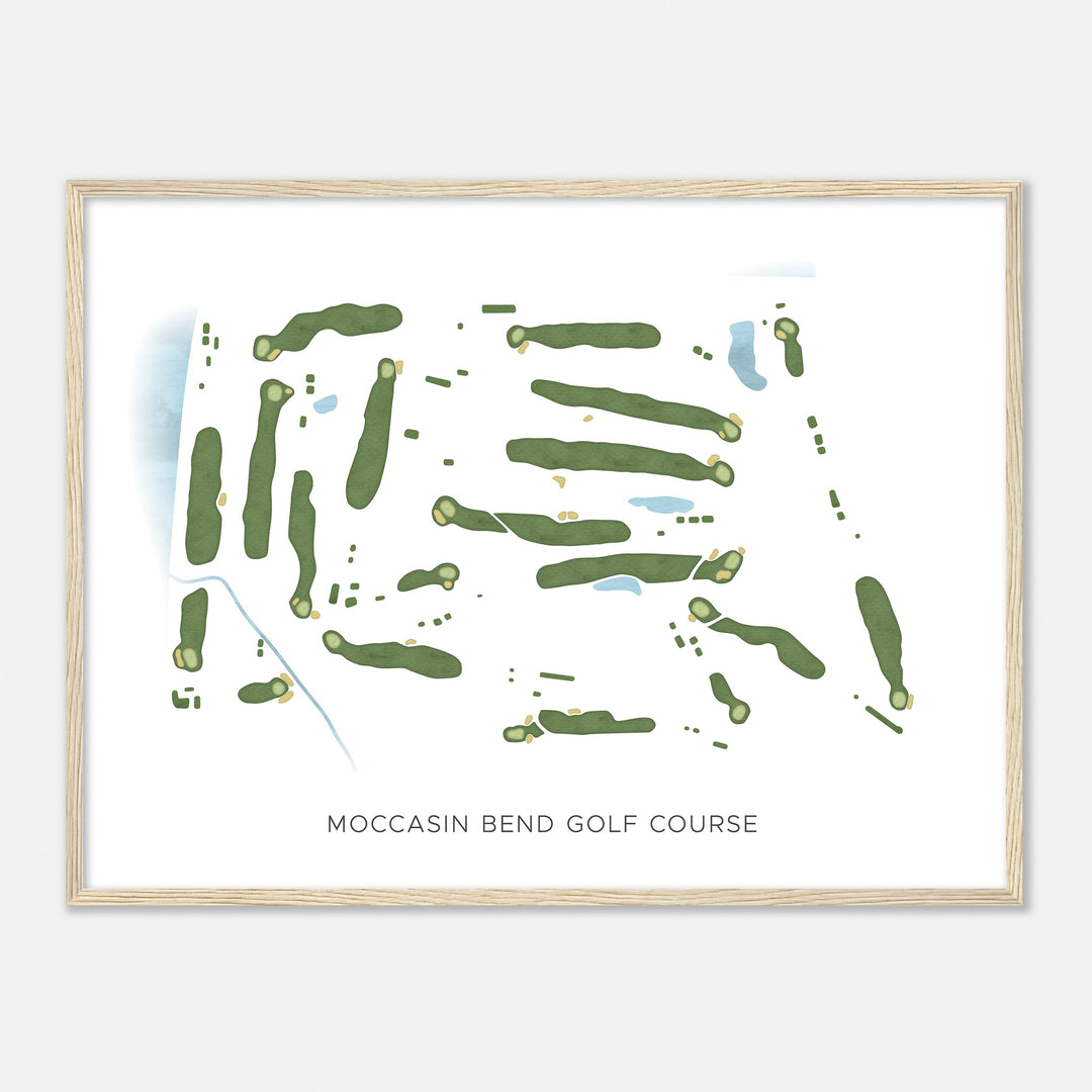 Print of Moccasin Bend Golf Course Modern Map