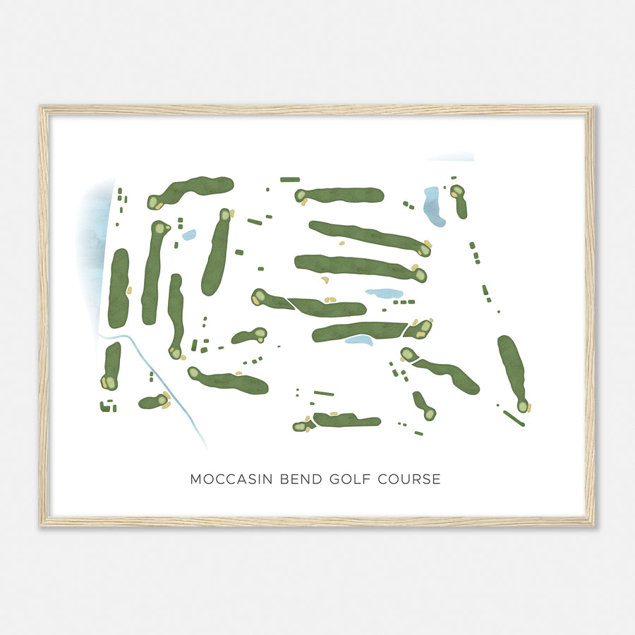 Print of Moccasin Bend Golf Course Modern Map