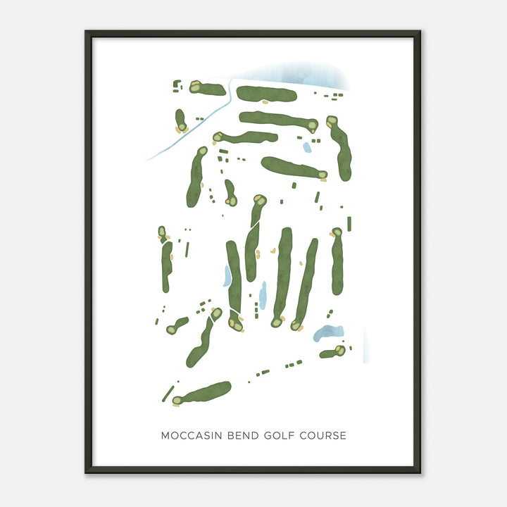 Print of Moccasin Bend Golf Course Modern Map