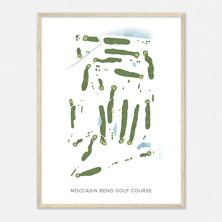 Print of Moccasin Bend Golf Course Modern Map