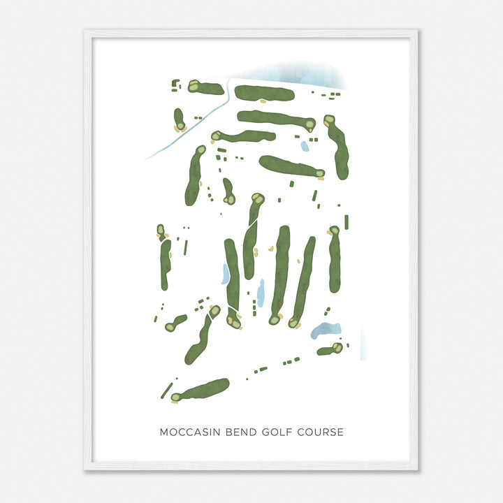 Print of Moccasin Bend Golf Course Modern Map