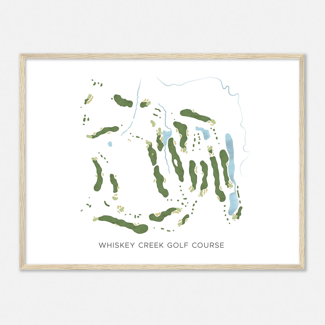 Print of Whiskey Creek Golf Course Modern Map