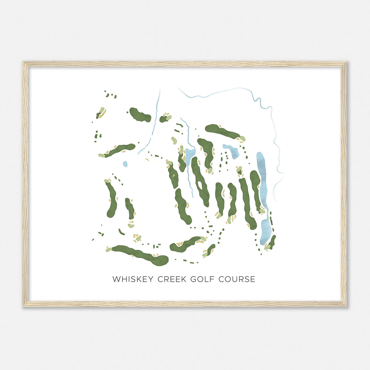 Print of Whiskey Creek Golf Course Modern Map
