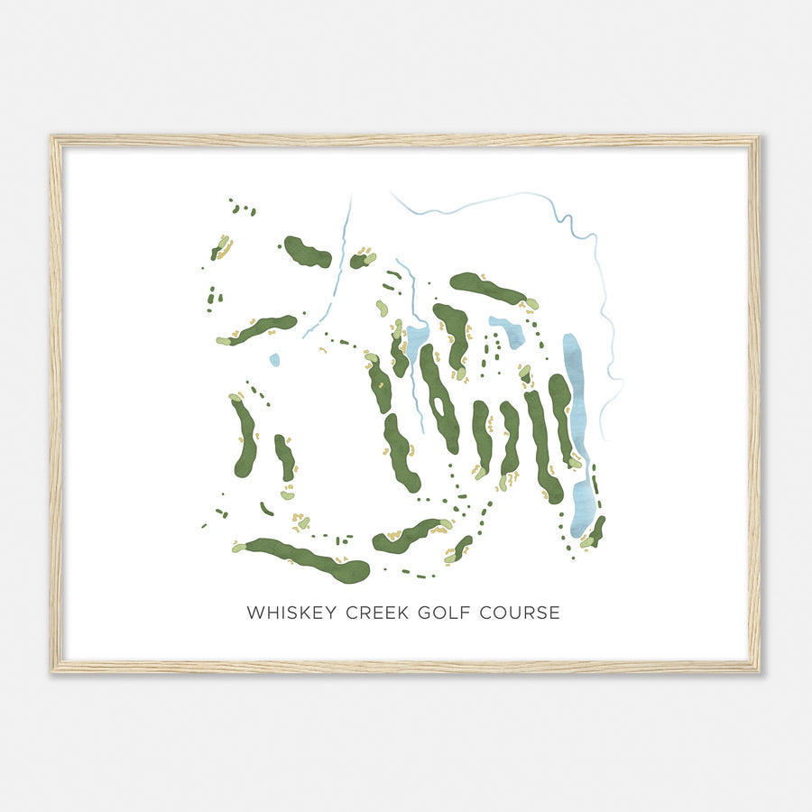 Print of Whiskey Creek Golf Course Modern Map