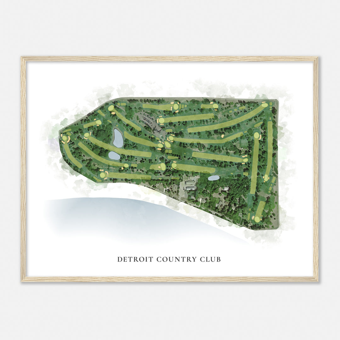 Print of Detroit Country Club Classic Map