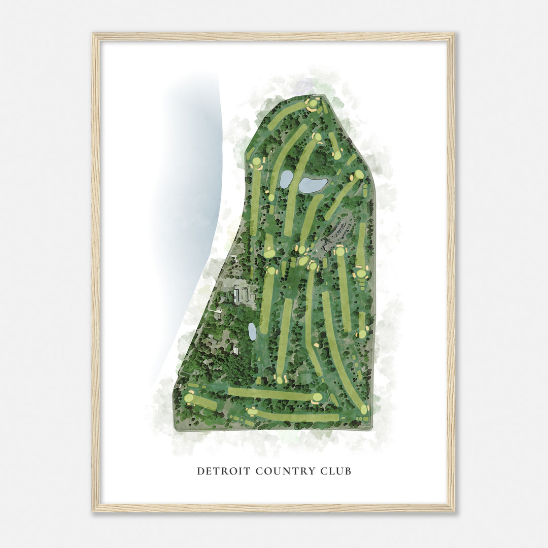 Print of Detroit Country Club Classic Map