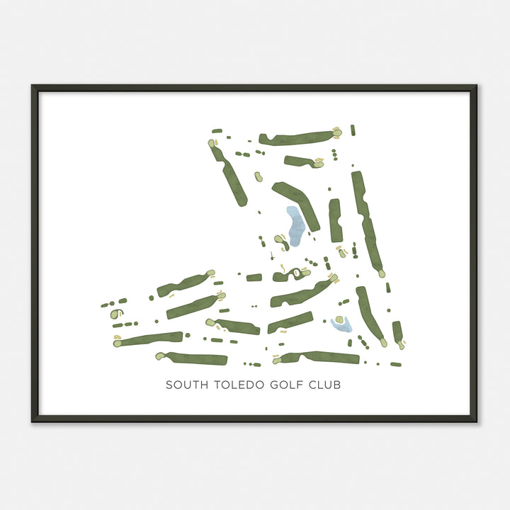 Print of South Toledo Golf Club Modern Map